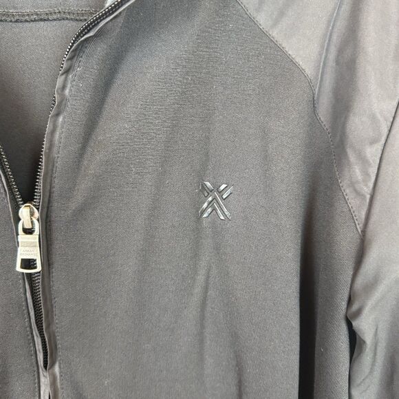 Men's XL Black Armani Exchange Full Zip Stretch Knit Jacket Streetwear Trendy - Picture 2 of 8